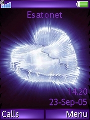 Ice heart W830 theme