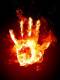 Burning hand