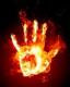 Burning hand